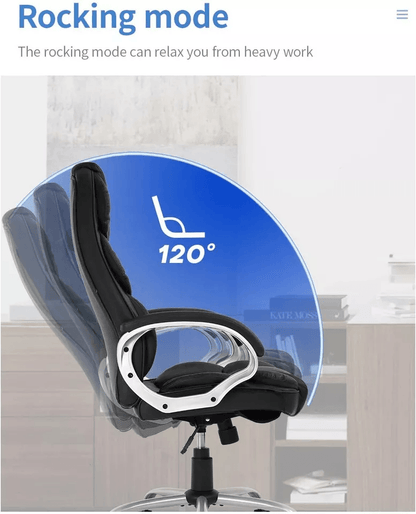 Premium High Back Leather Executive Office Chair Ergonomic Desk  Task Seating 3