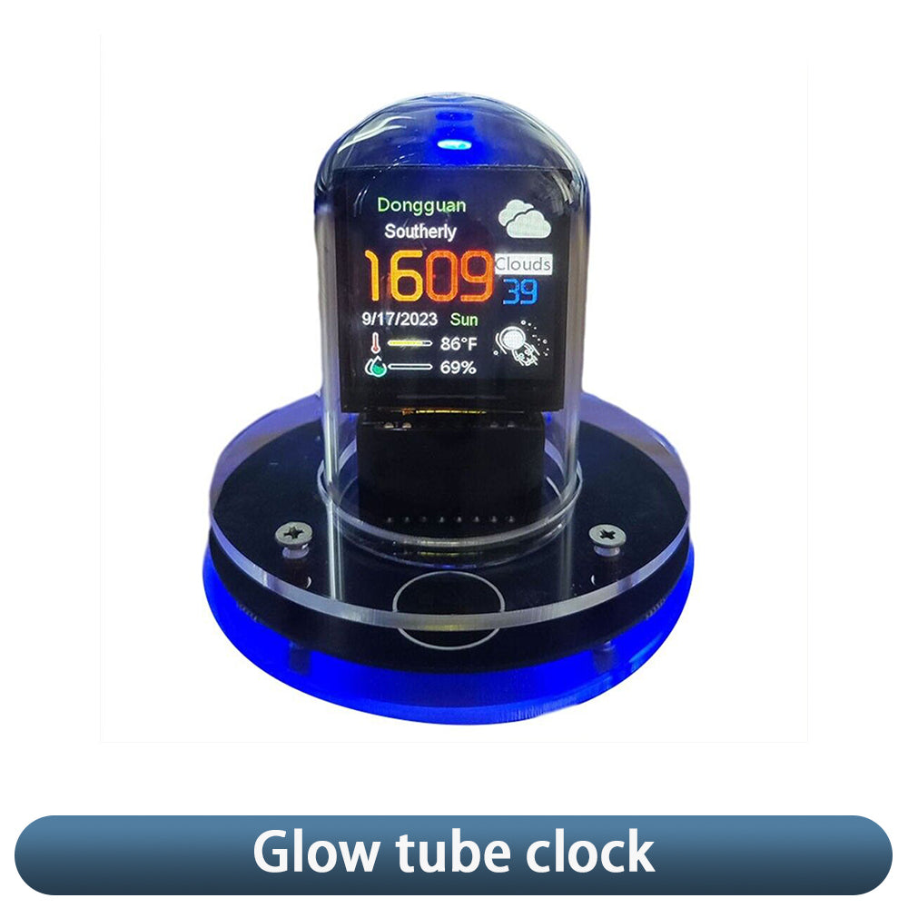 Smart Glow Tube Clock WiFi Bitcoin Tracker Cyberpunk Digital Weather Clock With IoT Compatibility 6