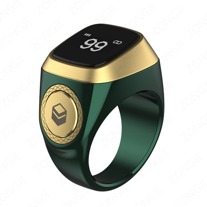 Waterproof Praise Tally Ring Smart Digital Counter for Zikr  Muslim Prayer Time