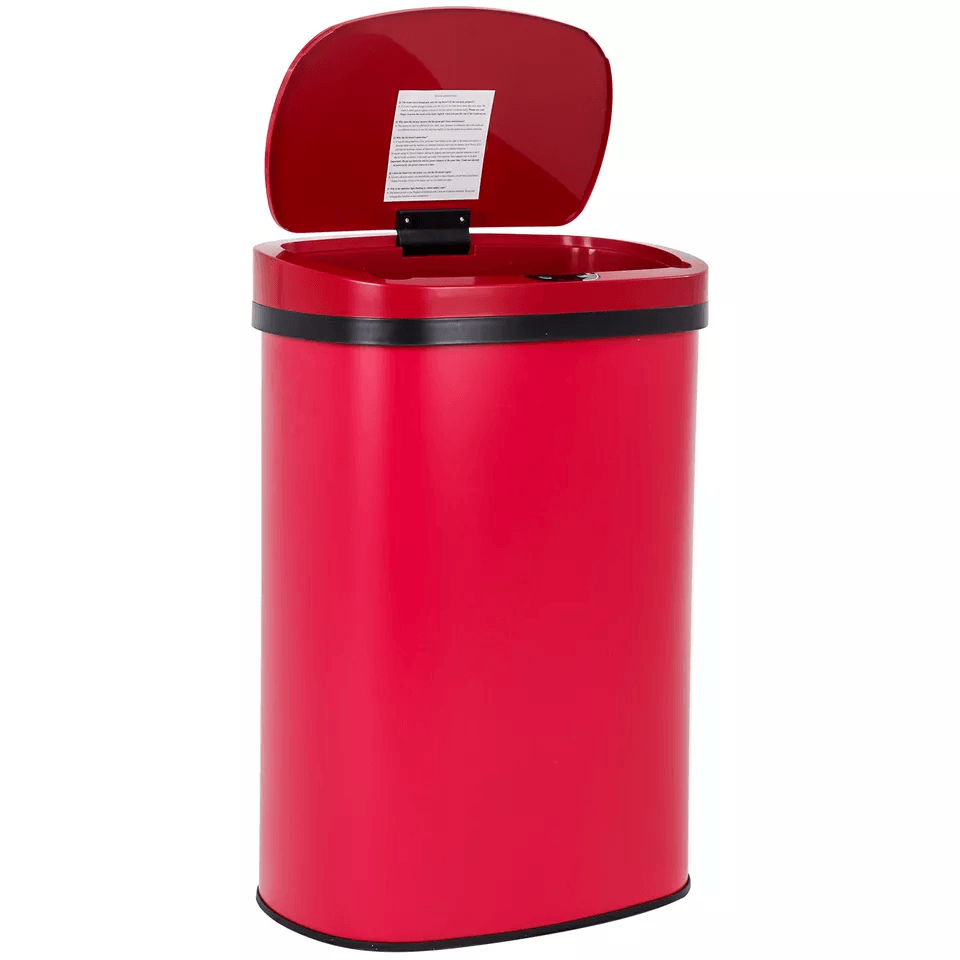 Stainless Steel Kitchen Trash Can Automatic TouchFree Garbage Bin With Lid 7
