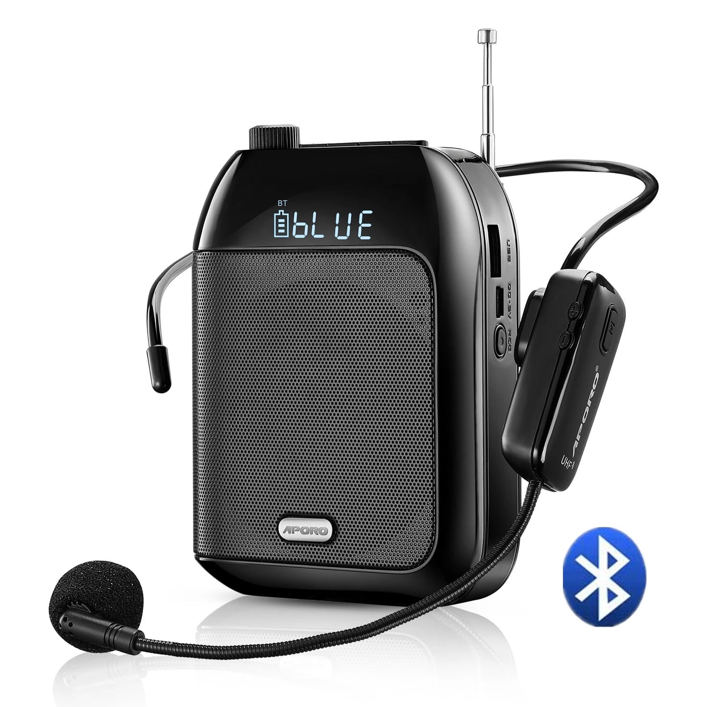 Wireless Voice Amplifier Portable Rechargeable Microphone Speaker for Teaching, Tour Guides & Presentations