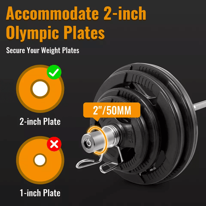 7Ft Olympic Barbell  Solid Chrome 700lbs Capacity For Strength Training  Weightlifting 3