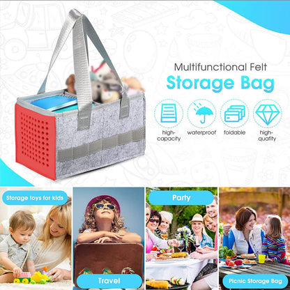 Portable Travel Carrying Storage Bag for Toniebox Extra Space Felt Cloth Case for Tonies Player Starter Set