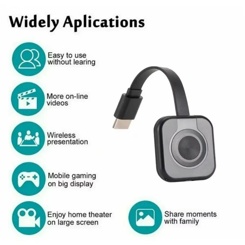 Wireless WiFi Receiver Video Transmitter 1080P HDMI Mirroring Adapter For IOS Android PC TV  Projec 2