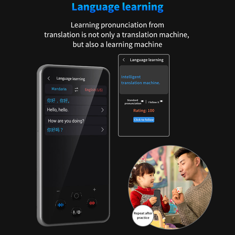 S85 Pro Language Translator Device 138 Languages, Offline Translation, Voice & Video Recording