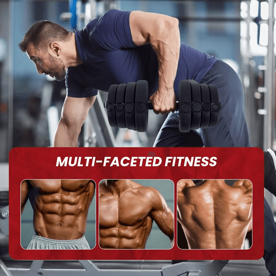 Adjustable Dumbbell Sets 2in1 Free Weights With AntiSlip Metal Handle  66 Lbs Home Gym Strength Tra 3