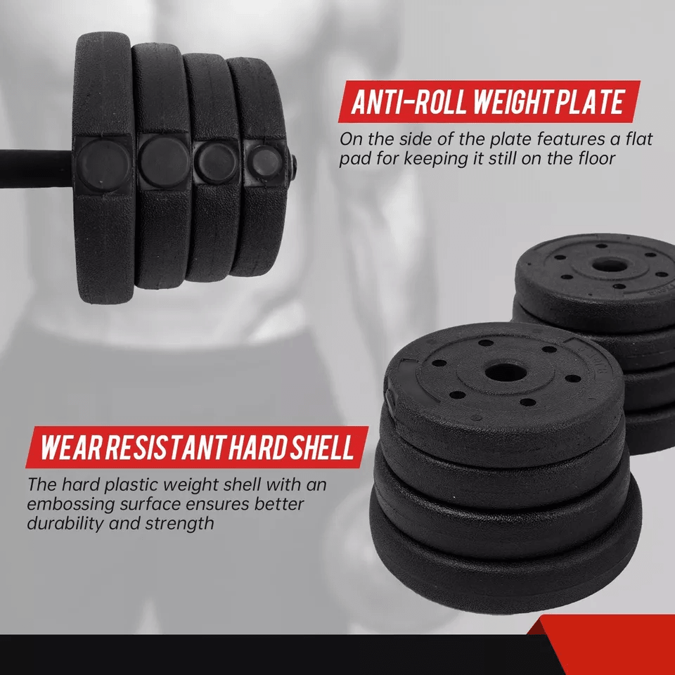Adjustable Dumbbell Sets 2in1 Free Weights With AntiSlip Metal Handle  66 Lbs Home Gym Strength Tra 2