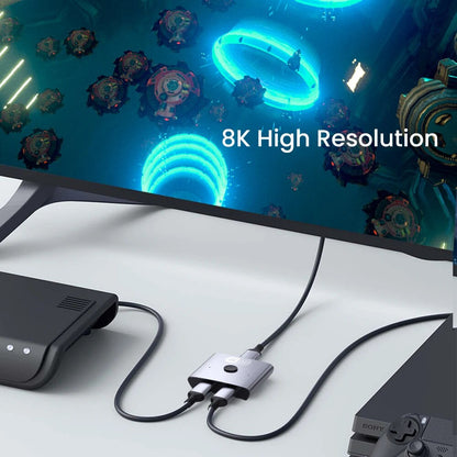 HDMI 21 BiDirectional Switcher 8K 60Hz 4K 120Hz Splitter 2 Input 1 Output 48Gbps Ultra HD Hub For P 4