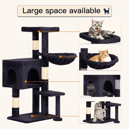 Cat Tree Tower For Indoor Cats With Scratching Posts Cat Condo Cradle MultiLevel Cat Furniture For  5