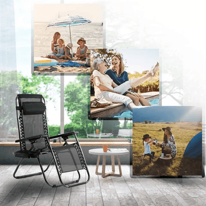 Zero Gravity Chair Lounge Chair Set Foldable Lawn Chair Outdoor Recliner Deck Chairs With Adjustabl