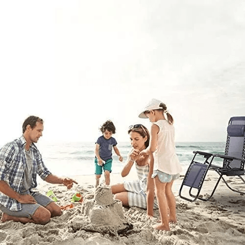 Zero Gravity Chair Lounge Chair Set Foldable Lawn Chair Outdoor Recliner Deck Chairs With Adjustabl