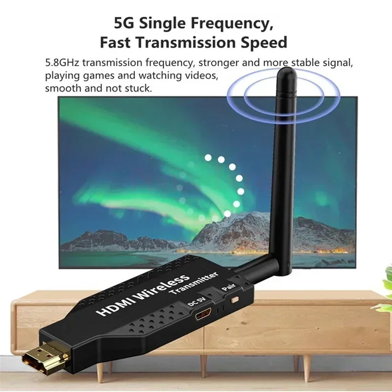 HDMI Wireless Transmitter  Receiver 1080P 50M Extender For 1 TX To 4 RX PS4 Laptop PC TV Monitor Pr 3
