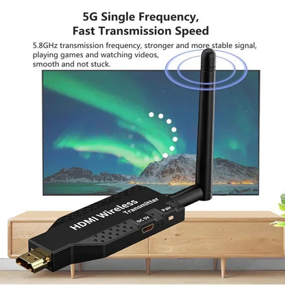 HDMI Wireless Transmitter  Receiver 1080P 50M Extender For 1 TX To 4 RX PS4 Laptop PC TV Monitor Pr 3