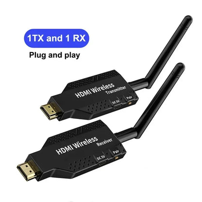 HDMI Wireless Transmitter & Receiver 1080P 50M Extender for 1 TX to 4 RX PS4, Laptop, PC, TV, Monitor, Projector
