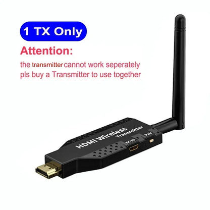 HDMI Wireless Transmitter  Receiver 1080P 50M Extender For 1 TX To 4 RX PS4 Laptop PC TV Monitor Pr 1
