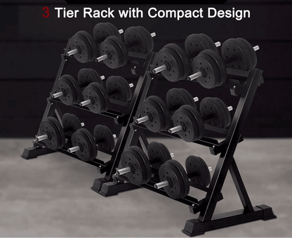 Dumbbell Rack Tier Solid Steel Weight Rack Holder Quick Rack With High Capacity For Home Gym Fitnes 1