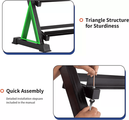 Dumbbell Rack Tier Solid Steel Weight Rack Holder Quick Rack With High Capacity For Home Gym Fitnes 6