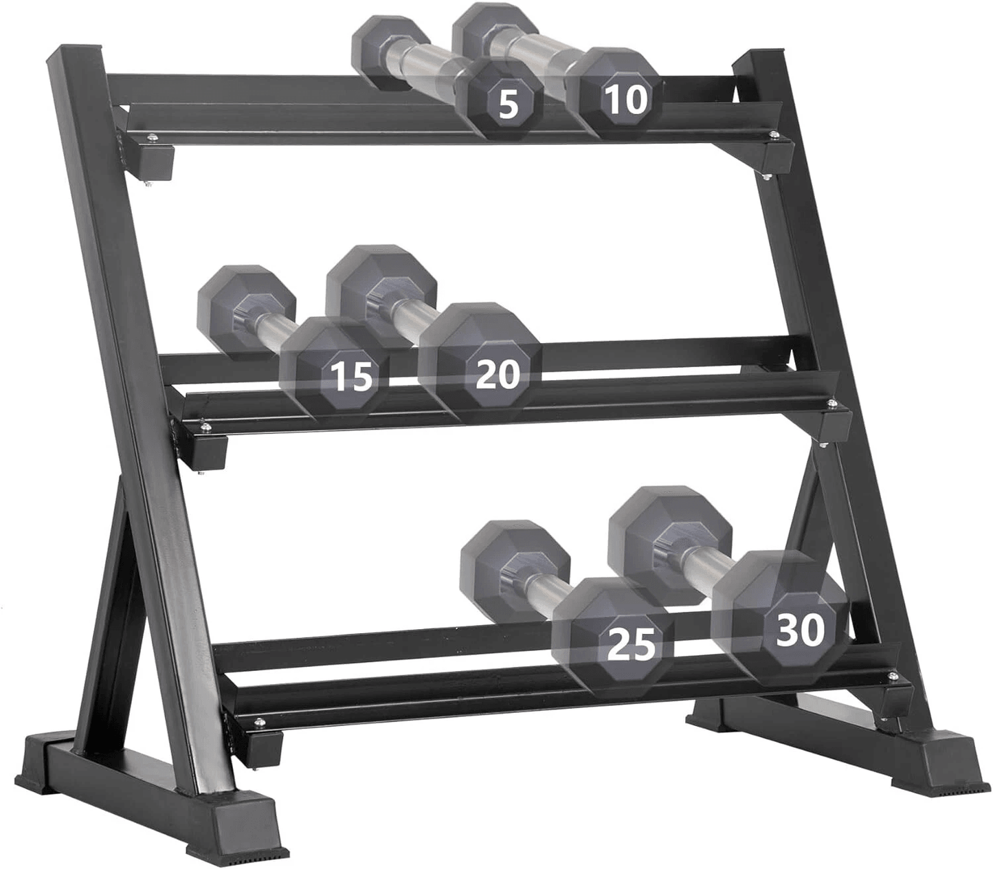 Dumbbell Rack Tier Solid Steel Weight Rack Holder, Quick Rack with High Capacity for Home Gym Fitness Organization