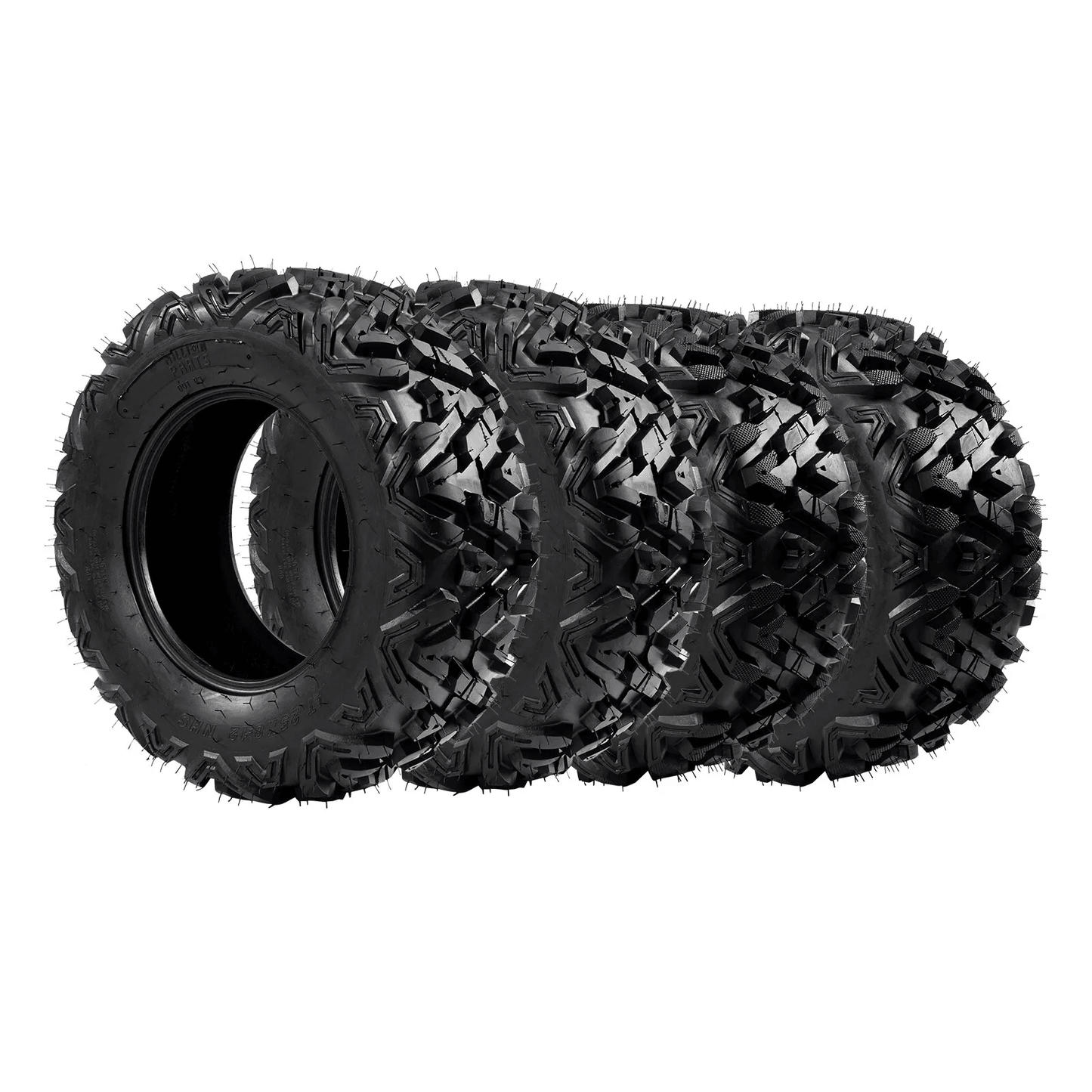 4 Tire Set ATV UTV Tires 25x8x12 & 25x10x12 6-Ply Front & Rear – All-Terrain Off-Road Quad Replacement