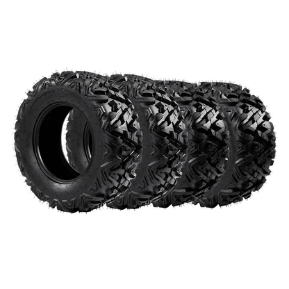 4 Tire Set ATV UTV Tires 25x8x12 & 25x10x12 6-Ply Front & Rear – All-Terrain Off-Road Quad Replacement