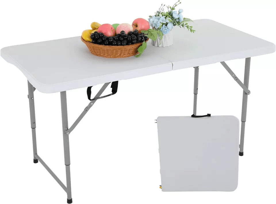 Folding Table Half Portable Picnic Table For Camping Outdoor Parties  Events 1