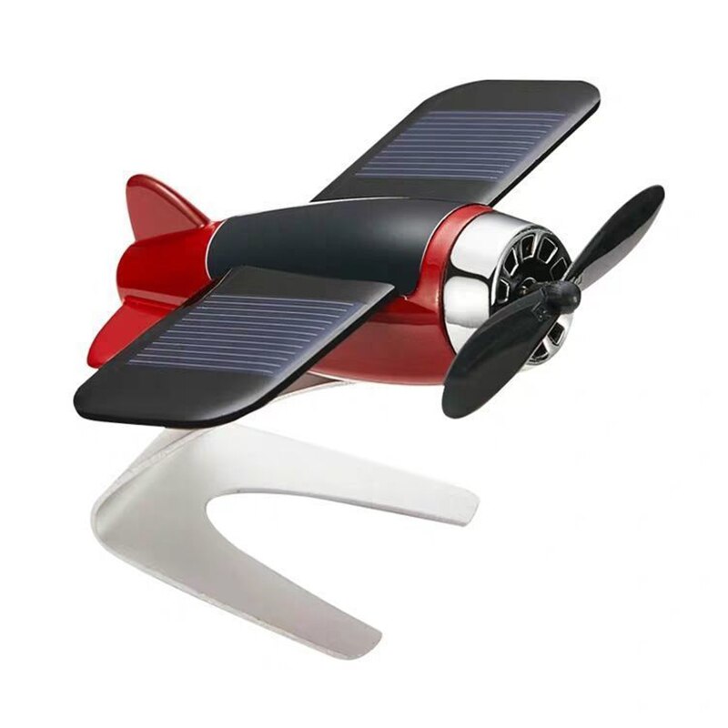 Solar Airplane Ornament Creative Car  Desk Decor For Men  Women Energy Spinning Gift For Car Enthus 1