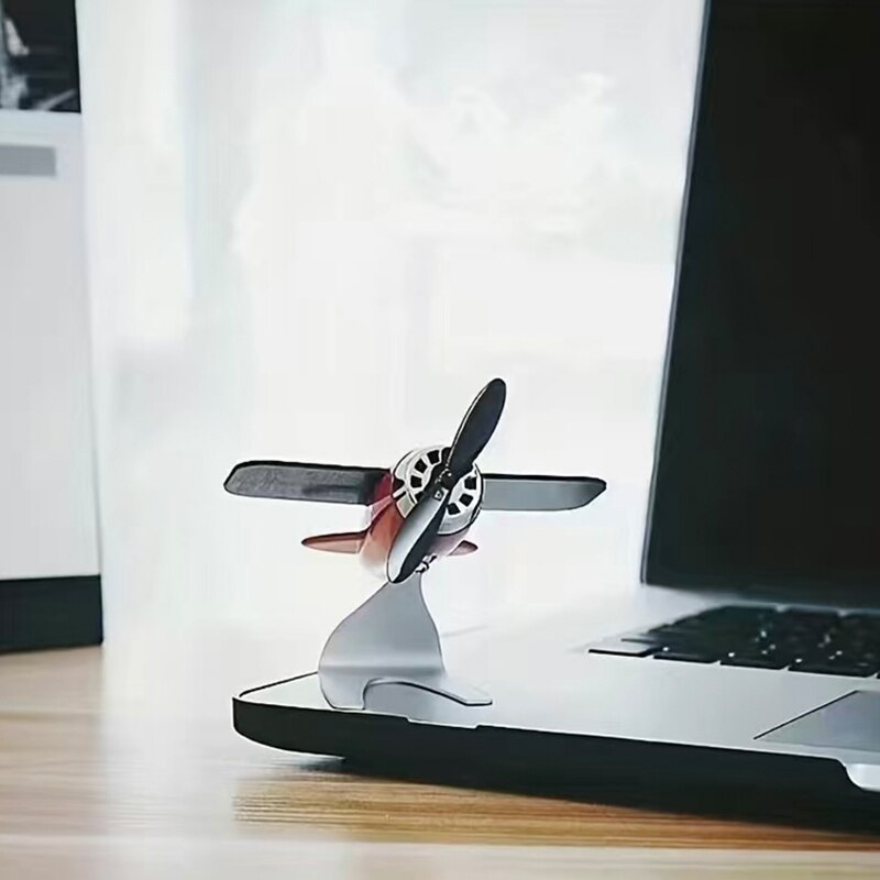 Solar Airplane Ornament Creative Car  Desk Decor For Men  Women Energy Spinning Gift For Car Enthus 3