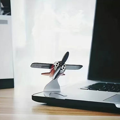 Solar Airplane Ornament Creative Car  Desk Decor For Men  Women Energy Spinning Gift For Car Enthus 3