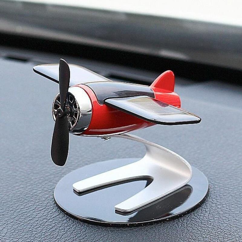 Solar Airplane Ornament Creative Car  Desk Decor For Men  Women Energy Spinning Gift For Car Enthus 5
