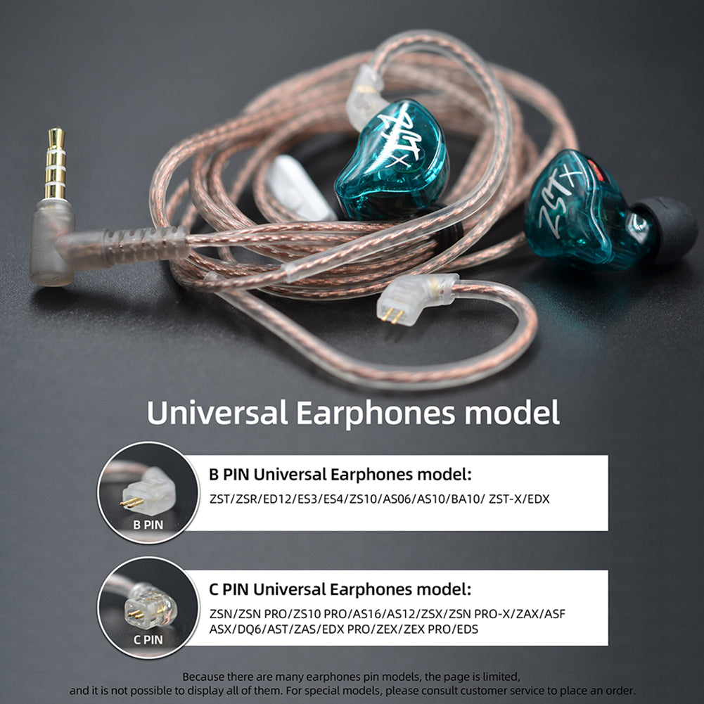 Original KZ Headphone Cord 8 Strands Gold Silver  Copper Cube Mixed Upgrade Cable Headset Wire CRAZ