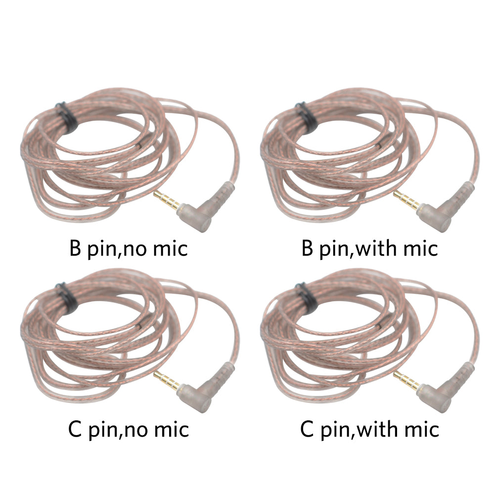 Original KZ Headphone Cord 8 Strands Gold Silver  Copper Cube Mixed Upgrade Cable Headset Wire CRAZ
