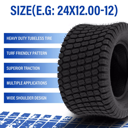 Lawn  Garden Mower Tractor Turf Tires HeavyDuty Replacement Tires For Lawn Tractors  Garden Equipme 6