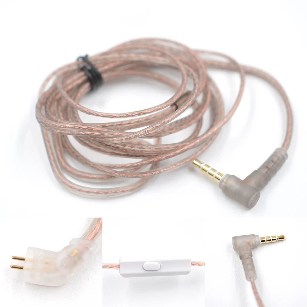 Original KZ Headphone Cord 8 Strands Gold Silver  Copper Cube Mixed Upgrade Cable Headset Wire CRAZ