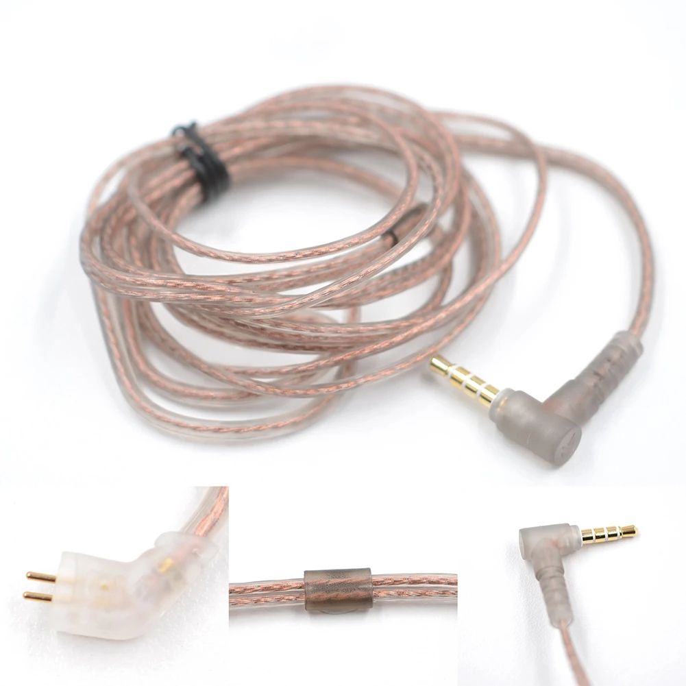 Original KZ Headphone Cord 8 Strands Gold Silver  Copper Cube Mixed Upgrade Cable Headset Wire CRAZ
