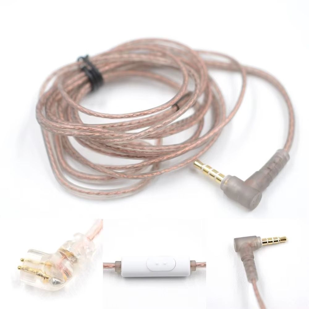 Original KZ Headphone Cord 8 Strands Gold Silver  Copper Cube Mixed Upgrade Cable Headset Wire CRAZ