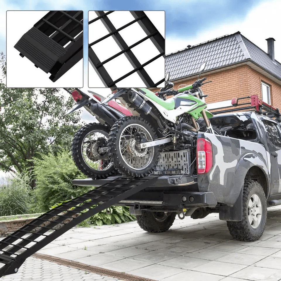 Heavy Duty Aluminum Loading Ramps For ATV Motorcycle  Truck 4