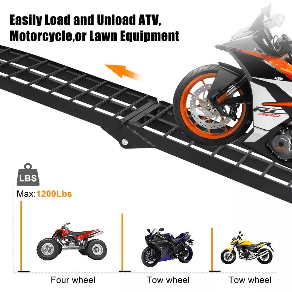 Heavy Duty Aluminum Loading Ramps For ATV Motorcycle  Truck 2