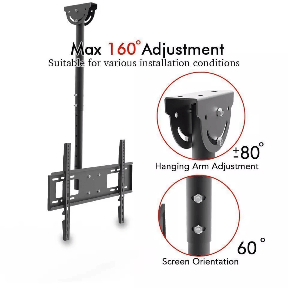 Adjustable Ceiling TV Wall Mount Bracket For LED LCD Flat Panel Displays 1