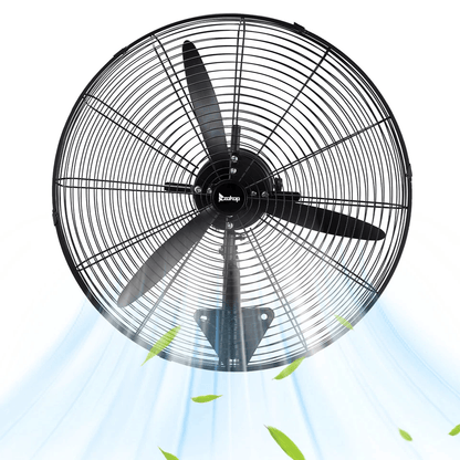 Oscillating Wall Fan, High Velocity Industrial Heavy Duty Shop Fan