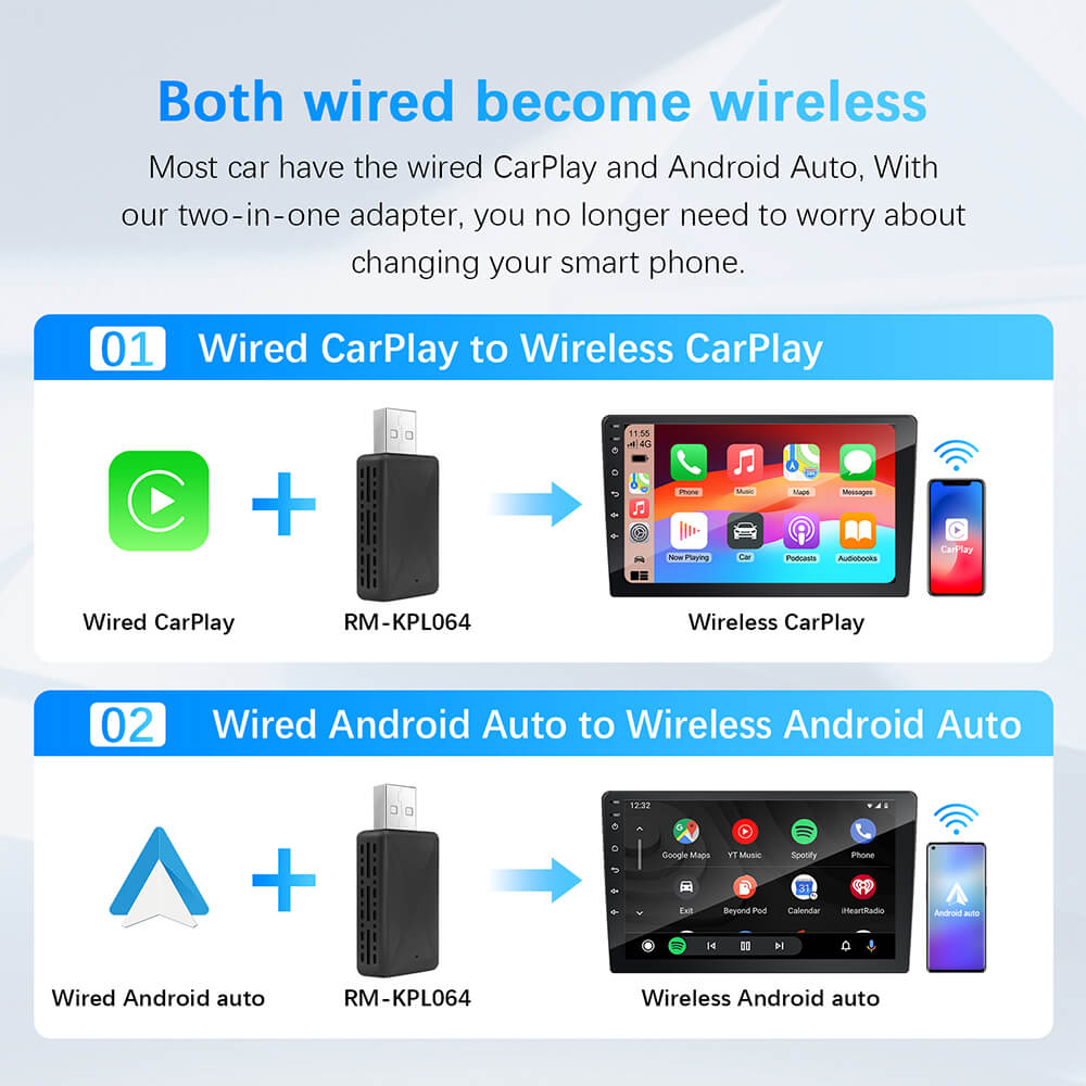 Wireless CarPlay Adapter  Android Auto Dongle Plug  Play USB Converter For OEM Stereo 2