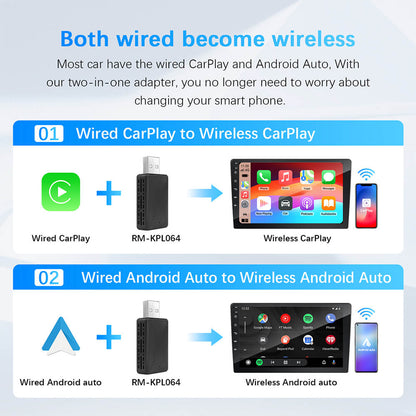 Wireless CarPlay Adapter  Android Auto Dongle Plug  Play USB Converter For OEM Stereo 2