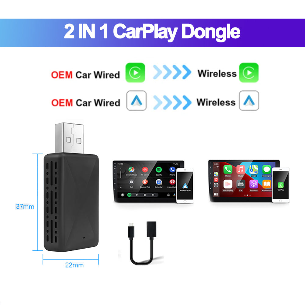 Wireless CarPlay Adapter  Android Auto Dongle Plug  Play USB Converter For OEM Stereo 6