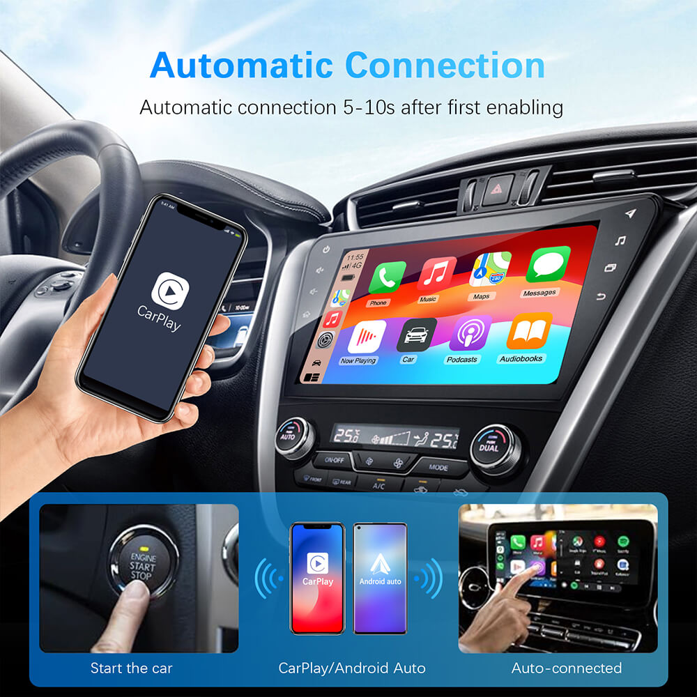 Wireless CarPlay Adapter  Android Auto Dongle Plug  Play USB Converter For OEM Stereo 4