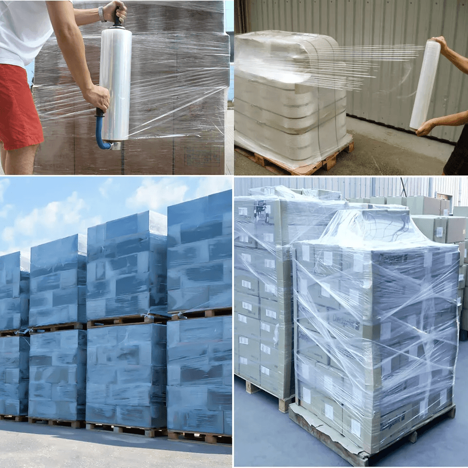 80 Gauge Hand Pallet Shrink Wrap Stretch Film For Packing 3