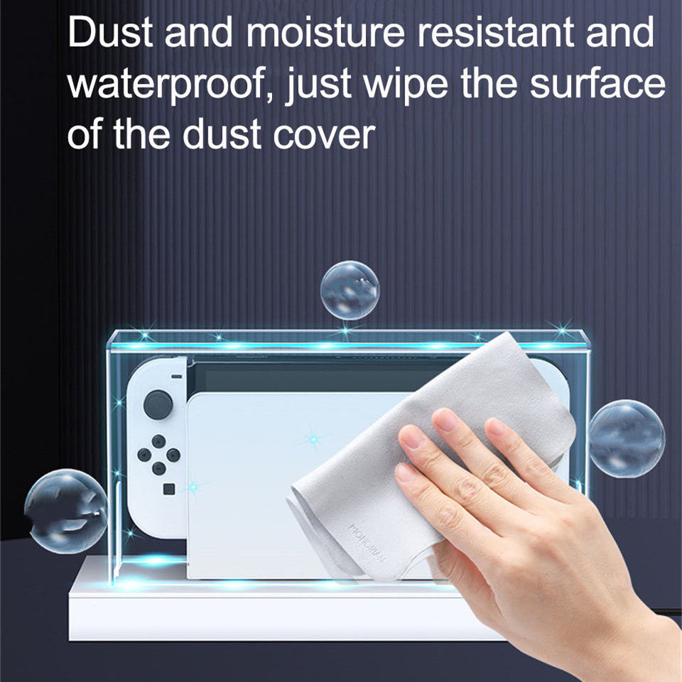 GAMINJA Clear Dust Cover for Nintendo Switch & OLED, Acrylic Protective Case & Display Box