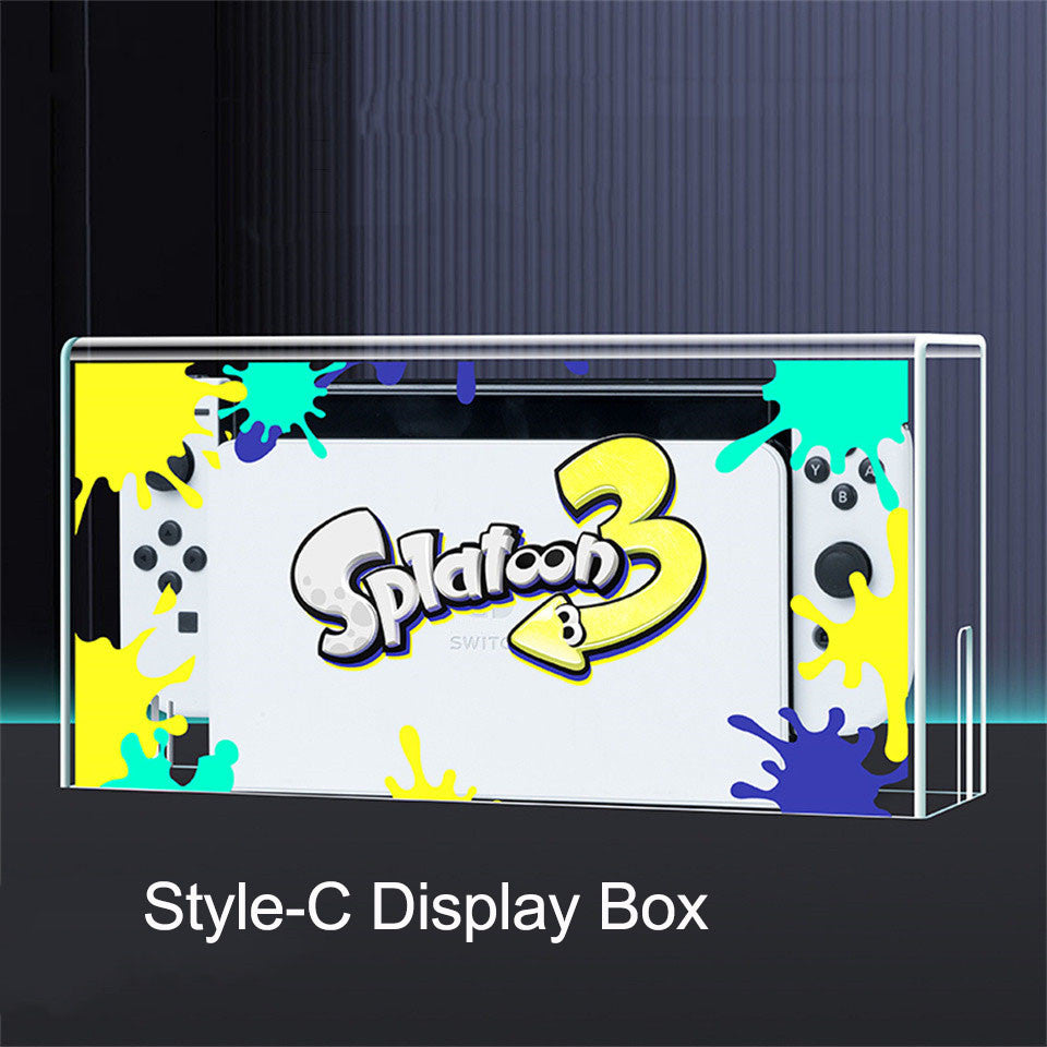 GAMINJA Clear Dust Cover for Nintendo Switch & OLED, Acrylic Protective Case & Display Box