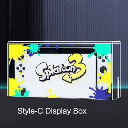 GAMINJA Clear Dust Cover for Nintendo Switch & OLED, Acrylic Protective Case & Display Box