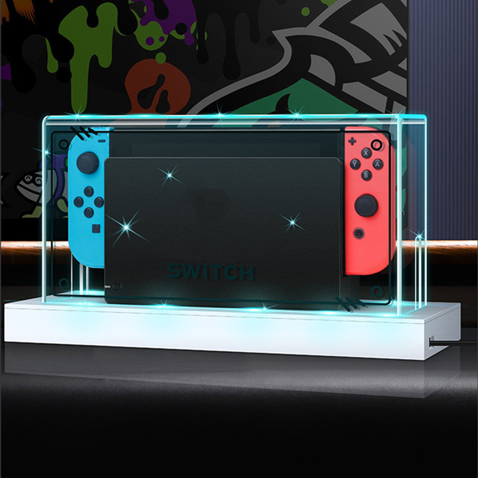 GAMINJA Clear Dust Cover for Nintendo Switch & OLED, Acrylic Protective Case & Display Box