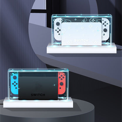 GAMINJA Clear Dust Cover for Nintendo Switch & OLED, Acrylic Protective Case & Display Box