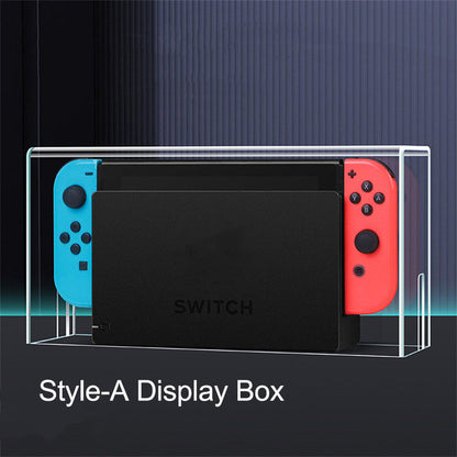 GAMINJA Clear Dust Cover for Nintendo Switch & OLED, Acrylic Protective Case & Display Box